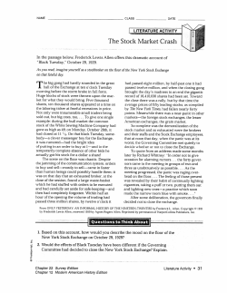 The Stock Market Crash
