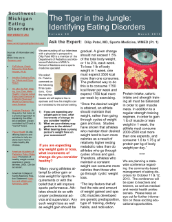 The Tiger in the Jungle: Identifying Eating Disorders