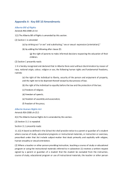 Appendix A - Key Bill 10 Amendments