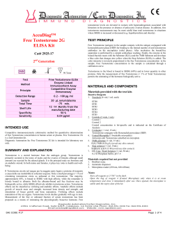 AccuDiag&trade; Free Testosterone 2G ELISA Kit