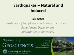 Earthquakes - Colorado Mesa University