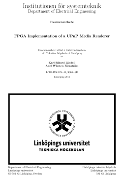 FPGA Implementation of a UPnP Media Renderer