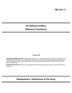 Air Defense Artillery Reference Handbook