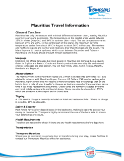 Mauritius Travel Information