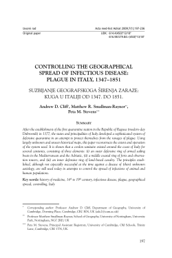 CONTROLLING THE GEOGRAPHICAL SPREAD OF INFECTIOUS