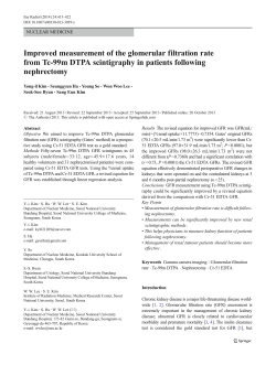 Improved measurement of the glomerular filtration rate from Tc