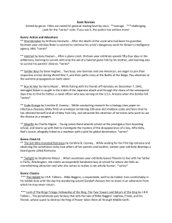 Book Reviews Sorted by genre. Titles are noted for general reading