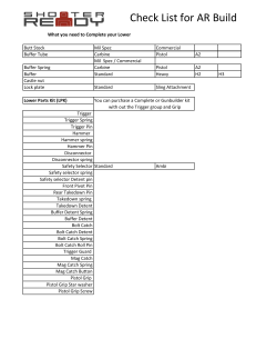 Check List for AR Build