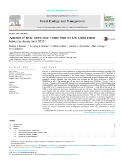 Dynamics of global forest area: Results from the FAO Global Forest