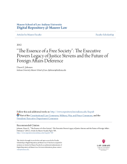 The Executive Powers Legacy of Justice Stevens and the Future