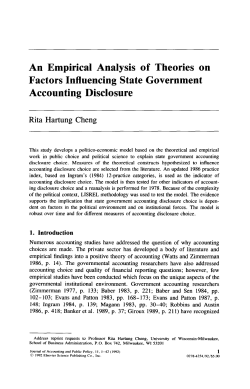An Empirical Analysis of Theories on Factors Influencing State