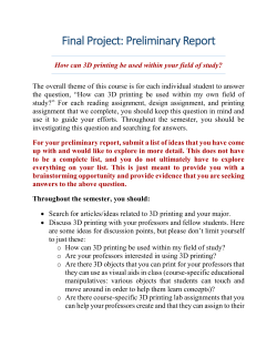 Final Project: Preliminary Report