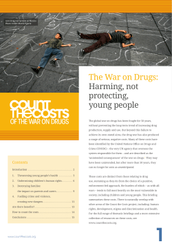 The War on Drugs: Harming, not protecting, young people
