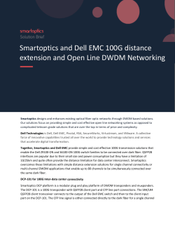 Smartoptics and Dell EMC 100G distance extension and Open Line