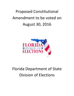 Proposed Constitutional Amendment to be voted on August 30