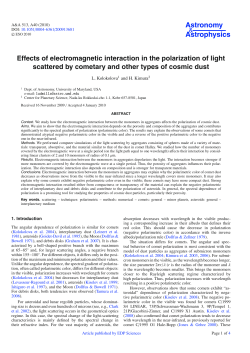 Effects of electromagnetic interaction in the polarization of light