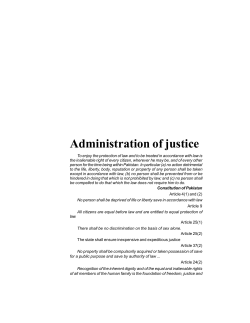 Administration of justice - Human Rights Commission of Pakistan