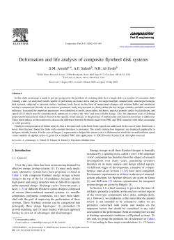 Deformation and life analysis of composite flywheel