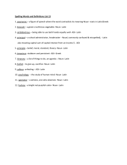 Spelling Words and Definitions List 13 1. oxymoron &ndash; a figure of