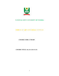 CTH845 - National Open University of Nigeria