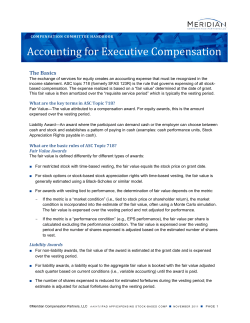 Accounting for Executive Compensation