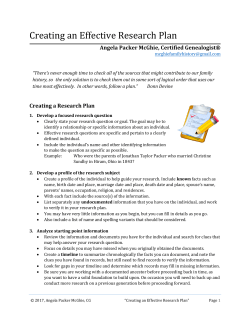 Creating an Effective Research Plan
