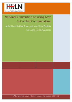 National Convention on using to Law to combat Communalism