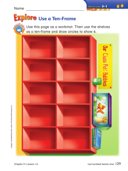 Use a Ten-Frame - Macmillan/McGraw-Hill
