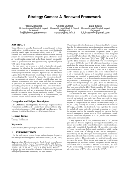 Strategy Games: A Renewed Framework