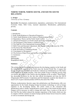 North-North, North-South and South-South Relations