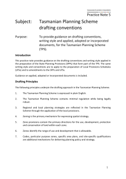 Practice Note 5 - Tasmanian Planning Commission