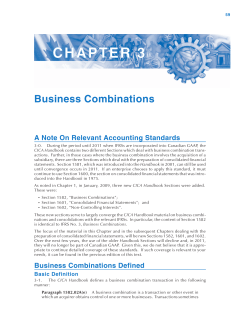 Chapter 3, Business Combinations