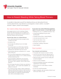 How to Prevent Bleeding While Taking Blood Thinners