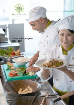 School lunch program 2016 / 2017