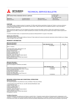 mitsubishi technical service bulletin