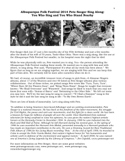 Annie`s Song - Albuquerque Folk Festival