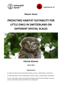 predicting habitat suitability for little owls in switzerland on different