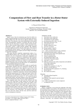 Computations of Flow and Heat Transfer in a Rotor Stator System