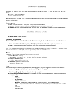 Understanding Poetry