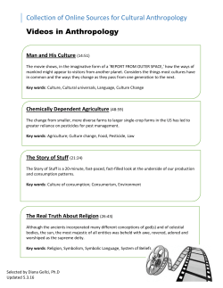 Collection of Online Sources for Cultural Anthropology Videos in