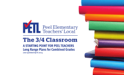 Grades 3 / 4 - Peel Elementary Teachers` Local