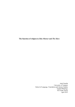 The function of religion in Silas Marner and The Slave