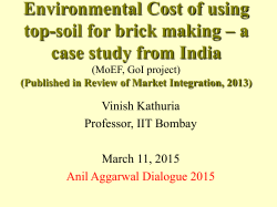 Environmental Cost of using top-soil for brick making &ndash; a case study