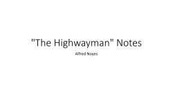 "The Highwayman" Notes