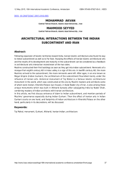 architectural interactions between the indian subcontinent and iran