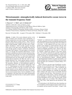 Meteotsunamis: atmospherically induced destructive ocean waves