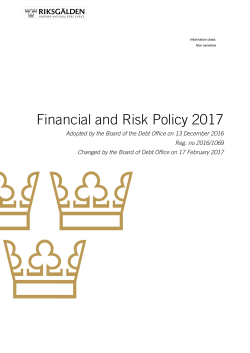 Financial and risk policy