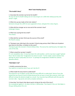 Mark Twain Reading Quizzes &ldquo;The Invalid`s Story&rdquo; 1. How does the