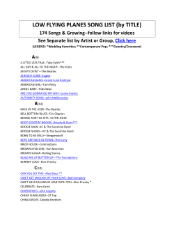 LOW FLYING PLANES SONG LIST (by TITLE)