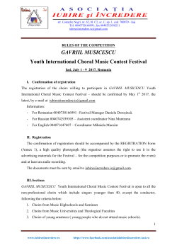 GAVRIIL MUSICESCU Youth International Choral Music Contest